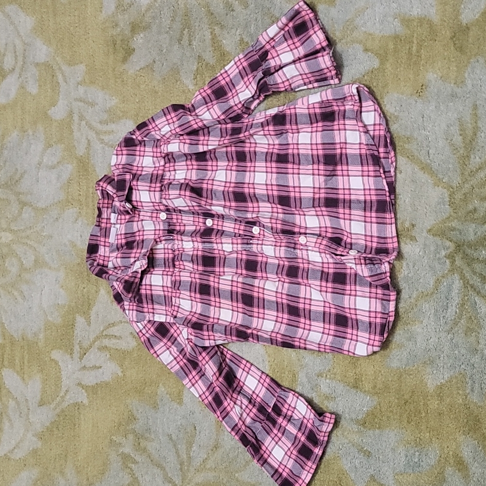 Gap kids plaid button down - Size L